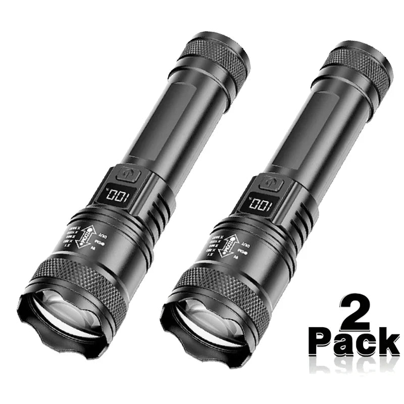 100000LM Super Bright Flashlight Type-C