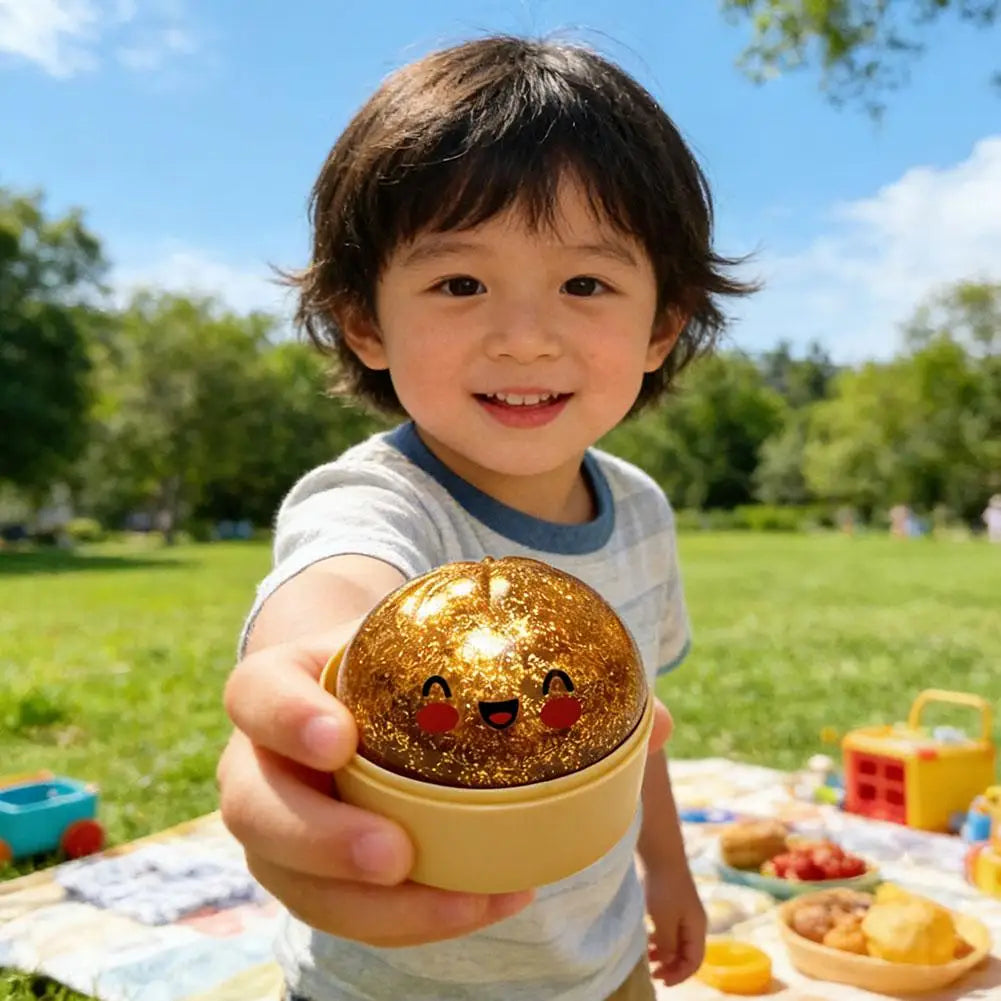 Giant Dumpling Squeeze Toy with Bamboo Steamer
