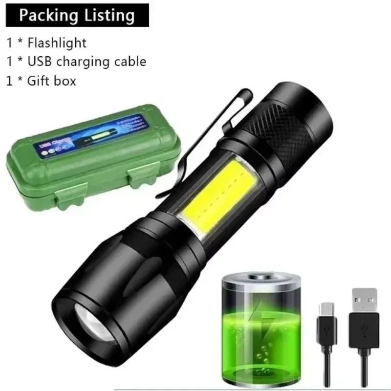 100000LM Super Bright Flashlight Type-C