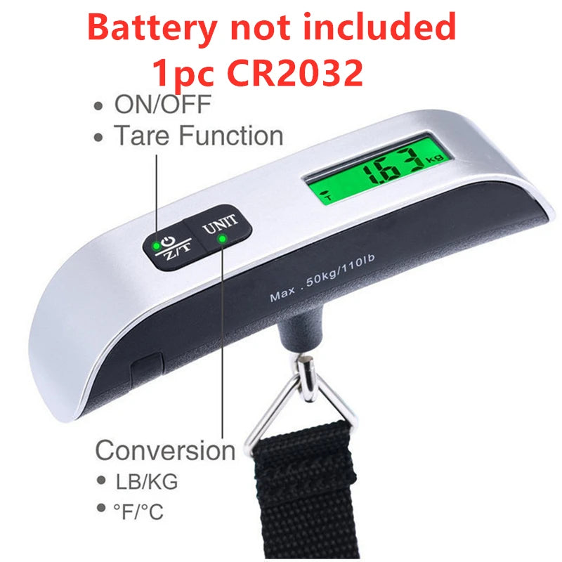 Portable Digital Scale with LCD Display 110lb/50kg