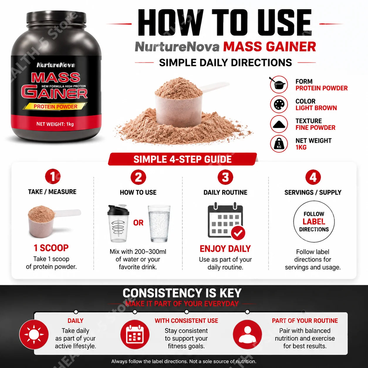 Mass Gainer Protein Powder 1kg