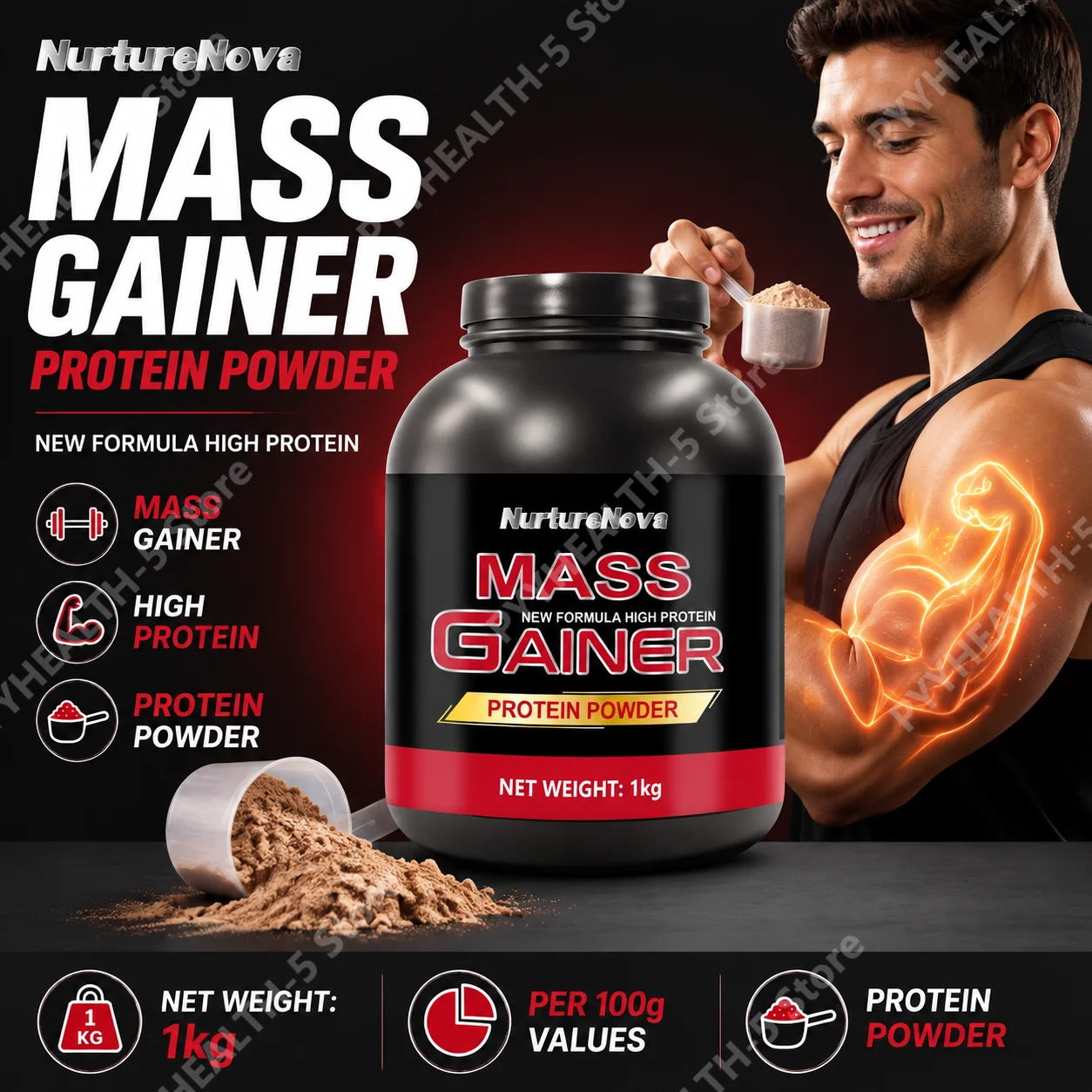 Mass Gainer Protein Powder 1kg