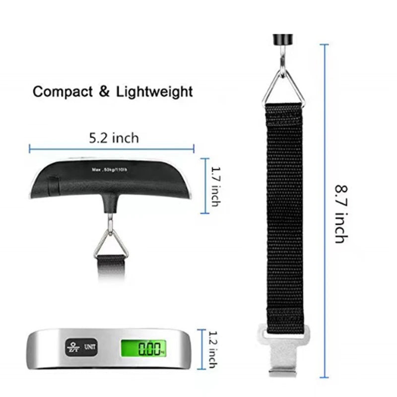 Portable Digital Scale with LCD Display 110lb/50kg