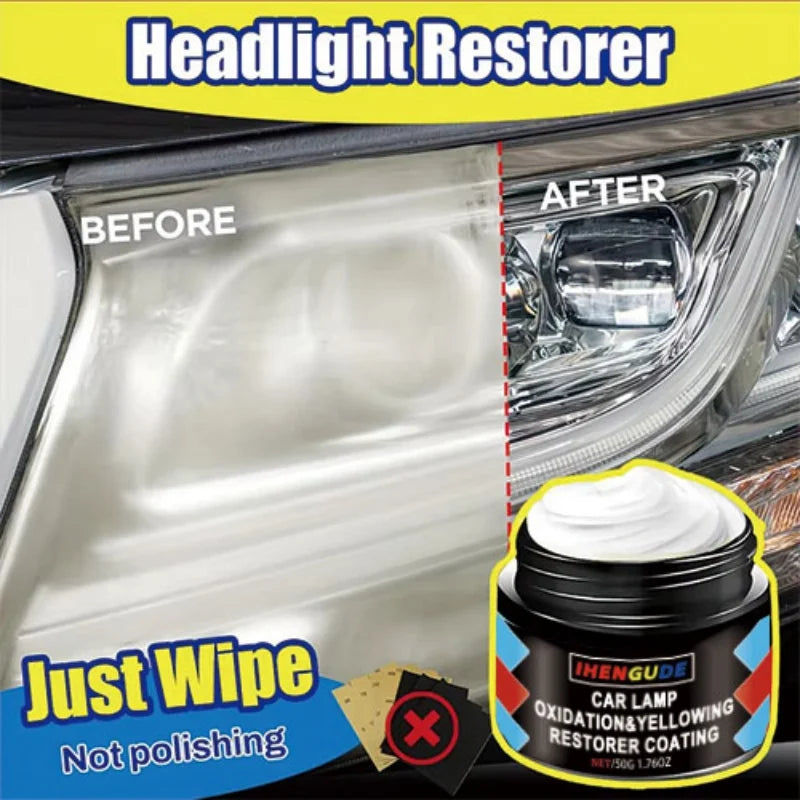 Car Headlight Restoration Polishing Kit