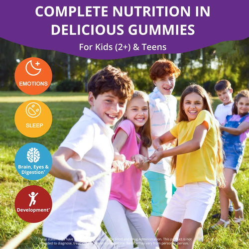 Kids Magnesium Gummies - Calming, Anti-stress, Healthy Sleep, Improve Memory, Concentration