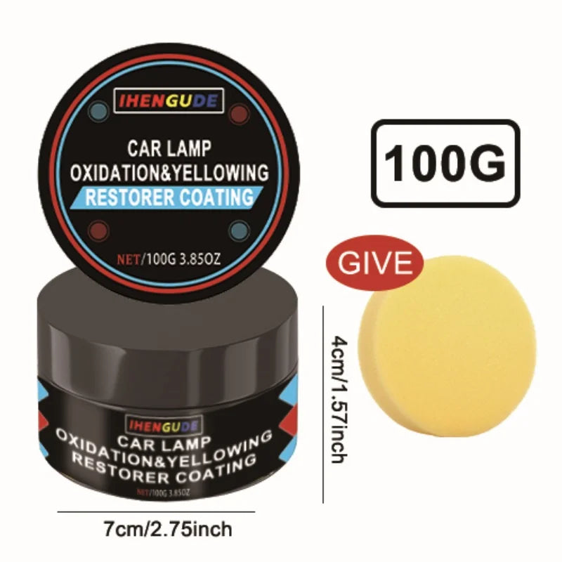 Car Headlight Restoration Polishing Kit