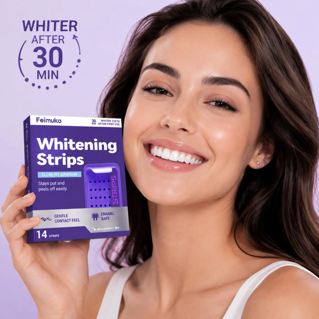 Premium Purple Whitening Strips - Professional Tooth Stain Removal