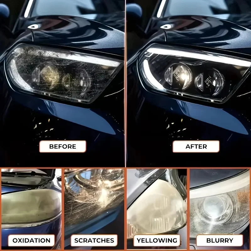 Car Headlight Restoration Polishing Kit