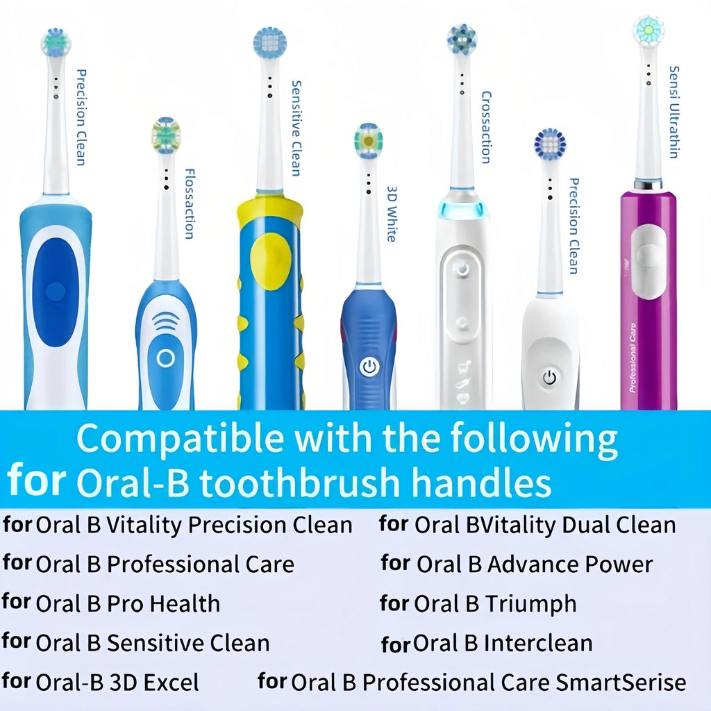 Replacement Toothbrush Heads - Compatible: Oral-B Braun Professional Toothbrushes