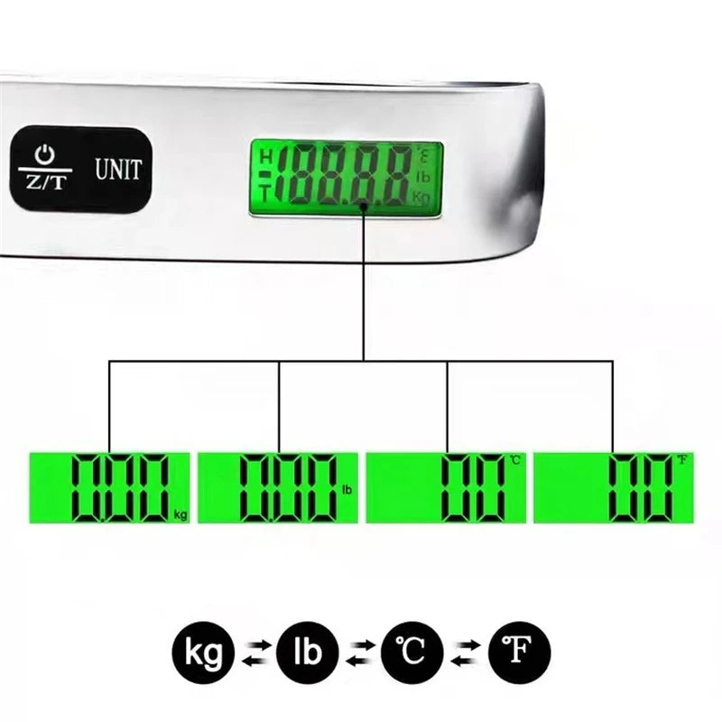 Portable Digital Scale with LCD Display 110lb/50kg