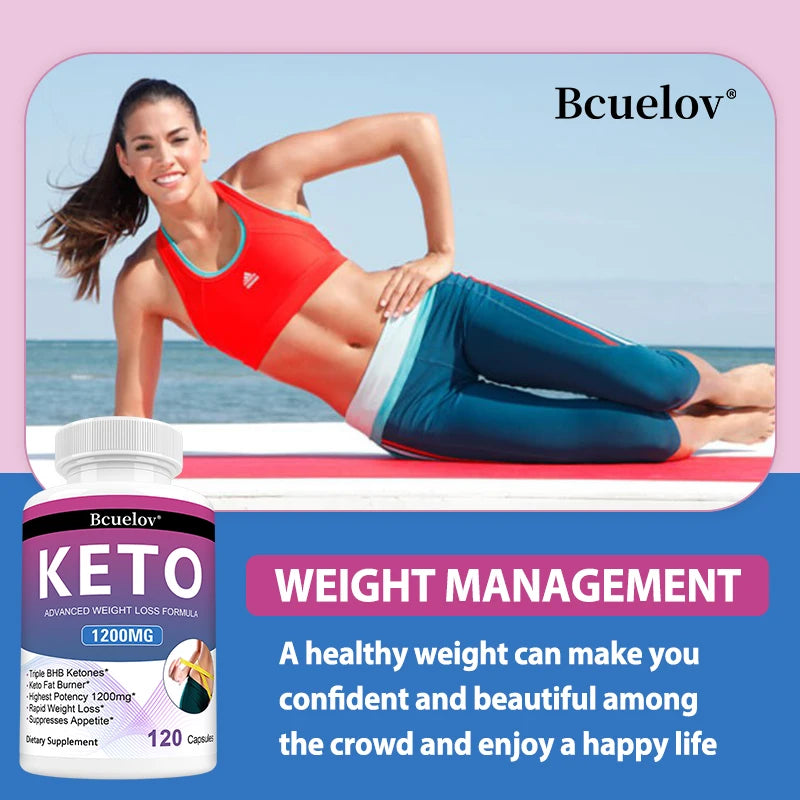 Keto Capsules - Weight Management, Metabolism Boost, Appetite Control, Energy, Digestive Health