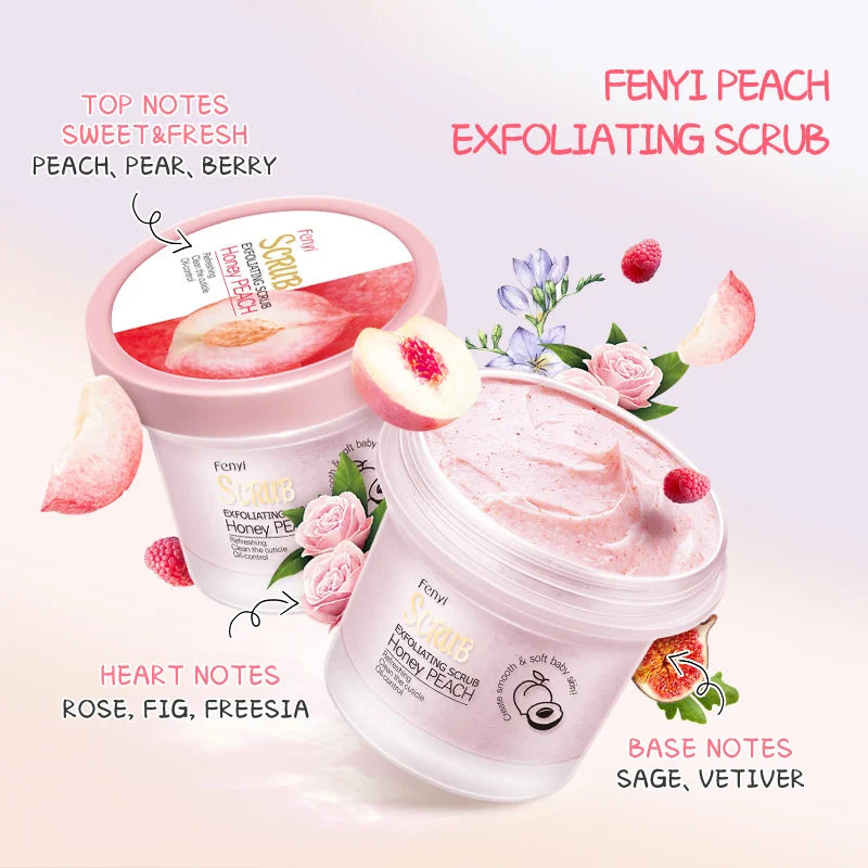 Fenyi Honey Peach Exfoliating Deep Clean Moisturizer Scrub
