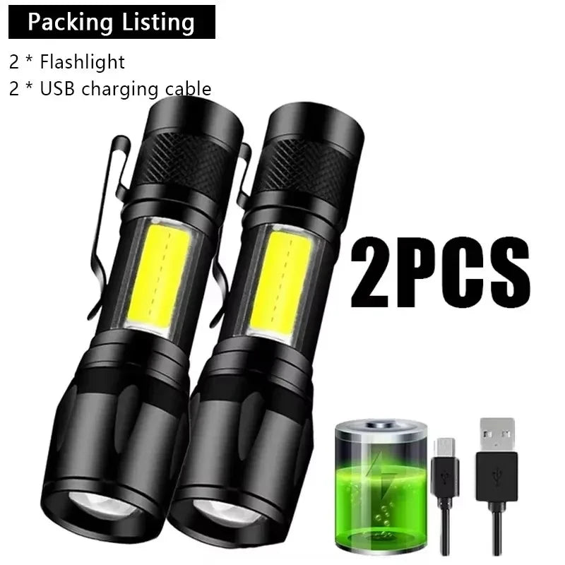 100000LM Super Bright Flashlight Type-C