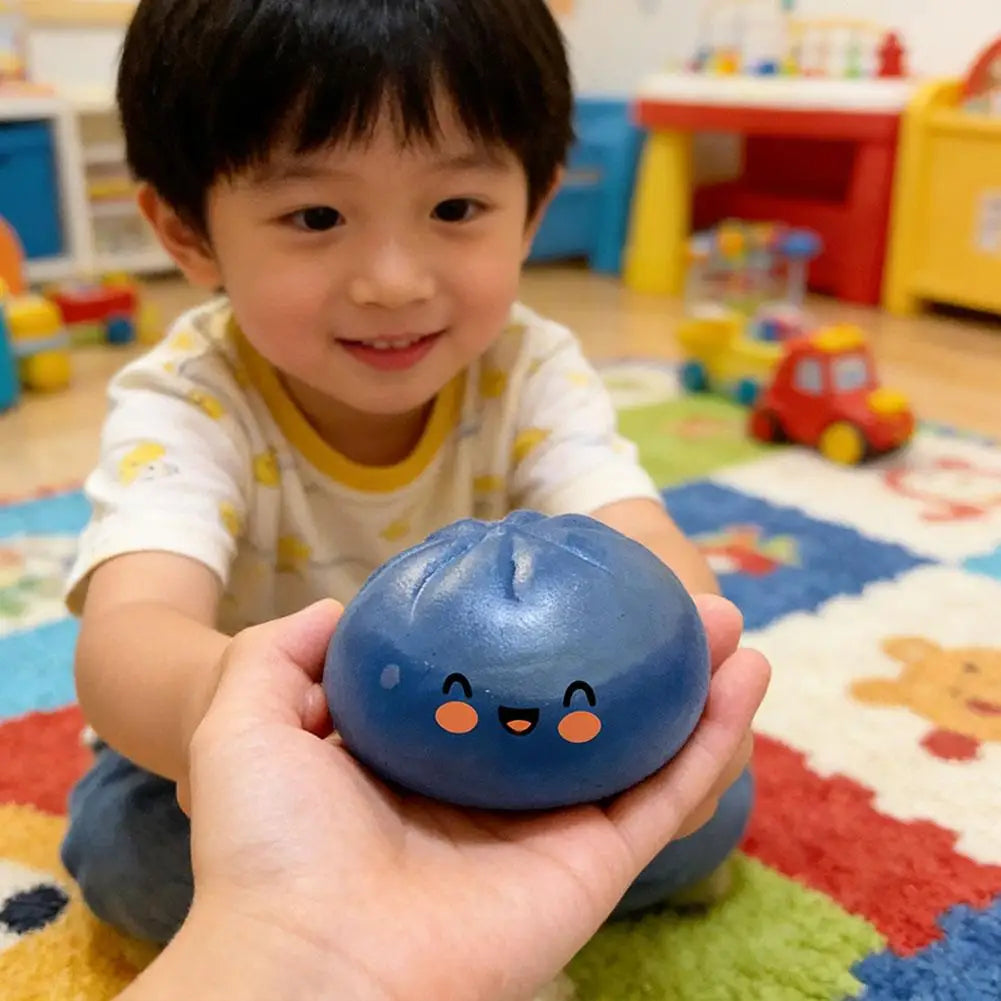 Giant Dumpling Squeeze Toy with Bamboo Steamer